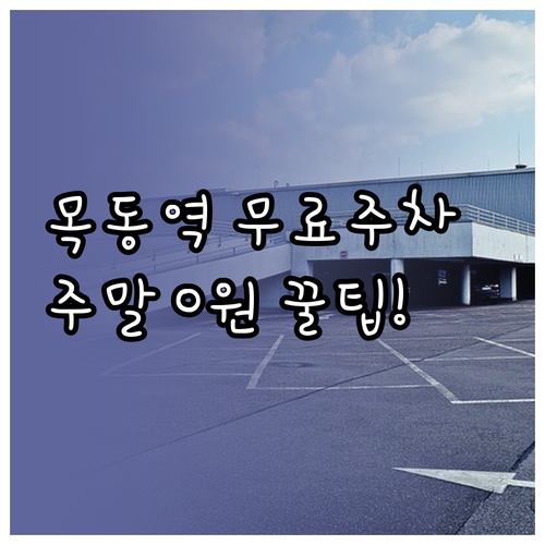 목동역 주말 무료 주차 꿀팁과 공공기..