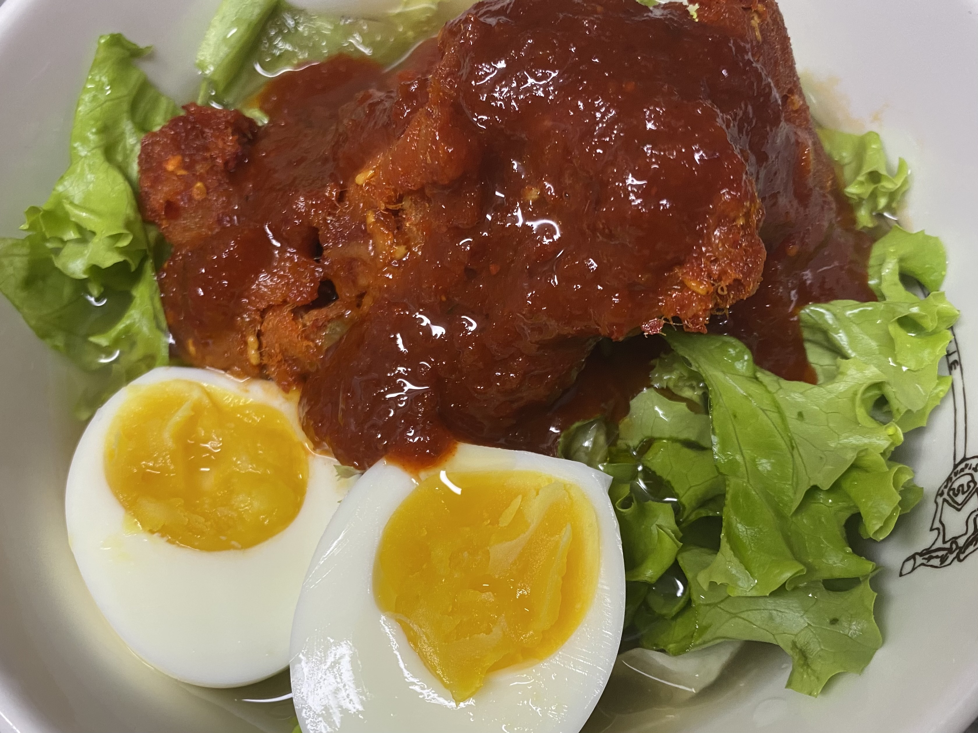 명태 회냉 밀키트 조리가 완성된 사진입니다.