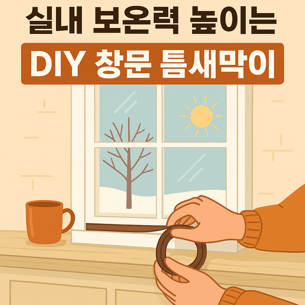 실내 보온력 높이는 DIY 창문 틈새막이