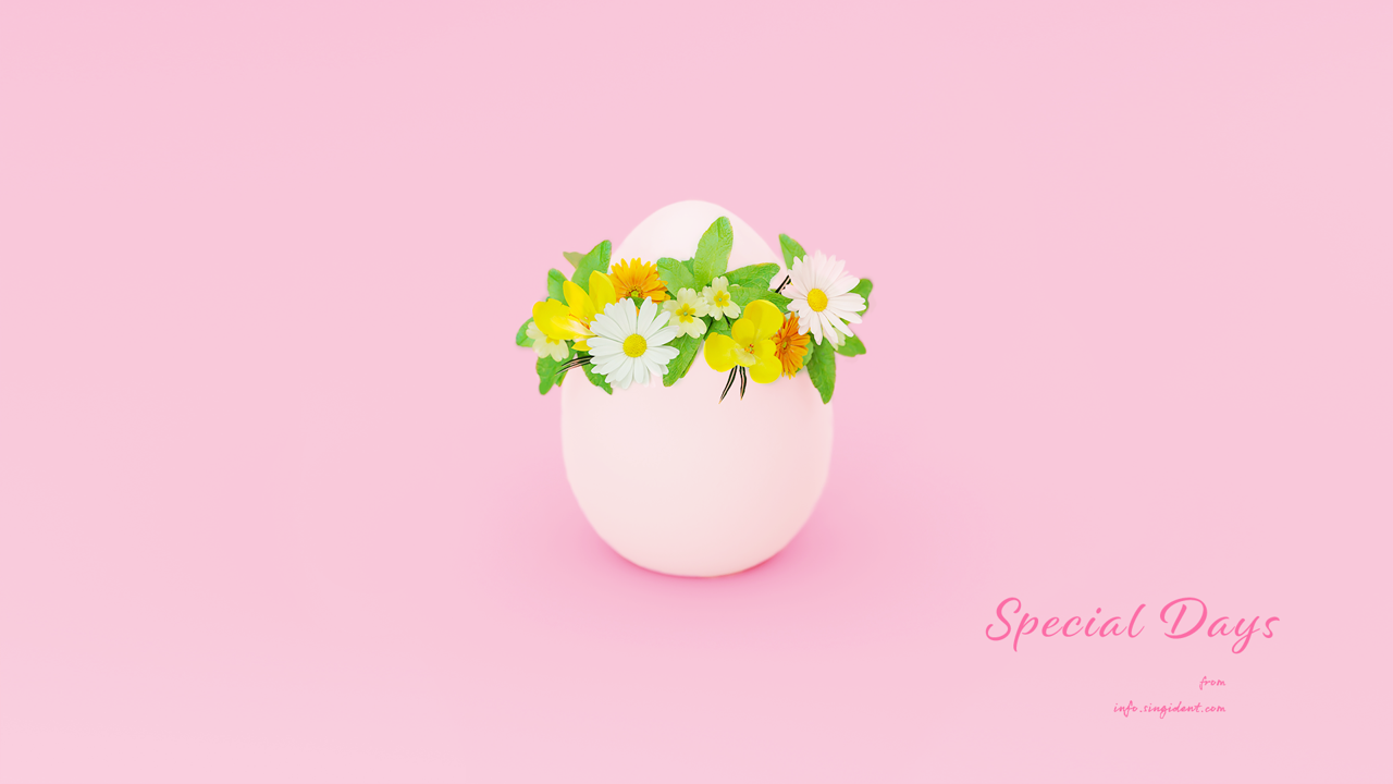 05 흰달걀과 꽃 C - Special Days 꽃배경화면