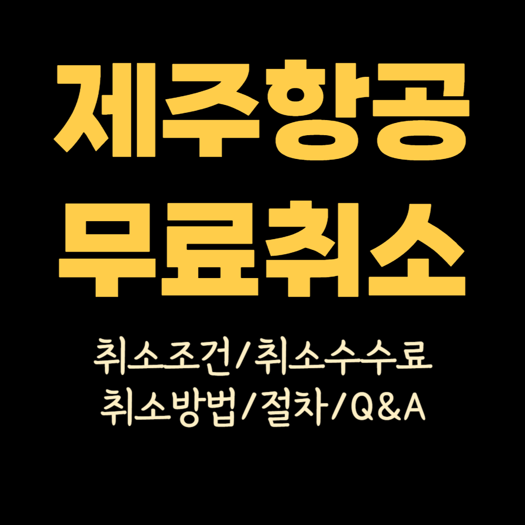 제주항공 무료취소