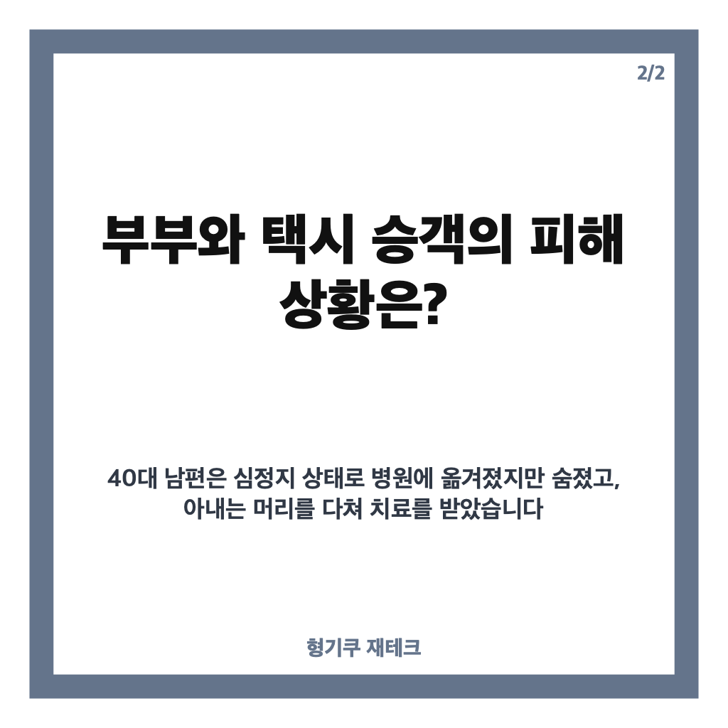 졸음운전 택시 참변, 서울 광진구 인도 돌진 사고 경위와 피해 상황 카드뉴스 3
