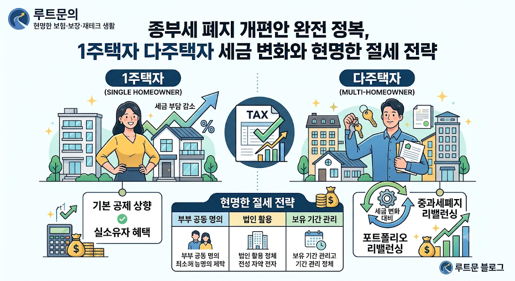 종부세 폐지 개편안 완전 정복, 1주택자 다주택자 세금 변화와 현명한 절세 전략