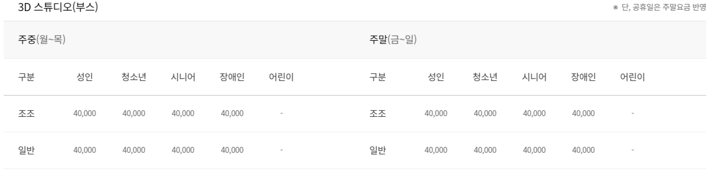 롯데시네마-슈퍼플렉스-3D-스튜디오부스석-가격