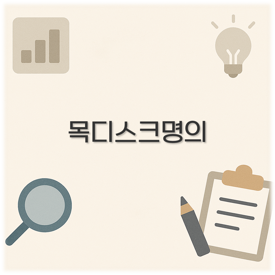 목디스크명의