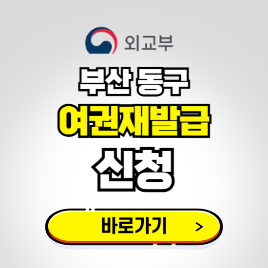 부산 동구 여권 재발급 온라인 신청하기 ❘ 비용 준비물 가격 기간 보기