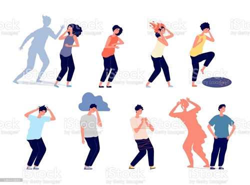 조현병의 증상을 그림으로 나타낸 것