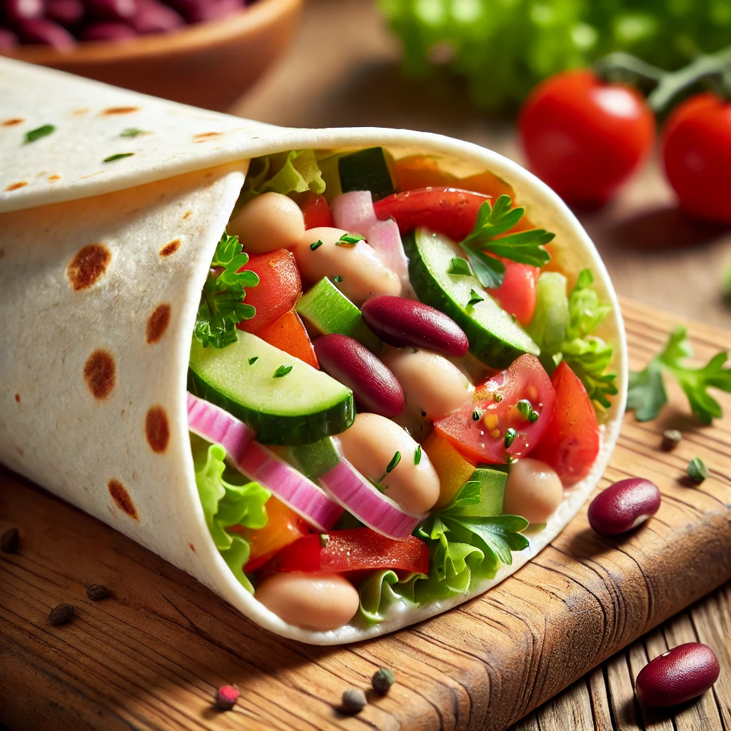 흰강낭콩 샐러드랩