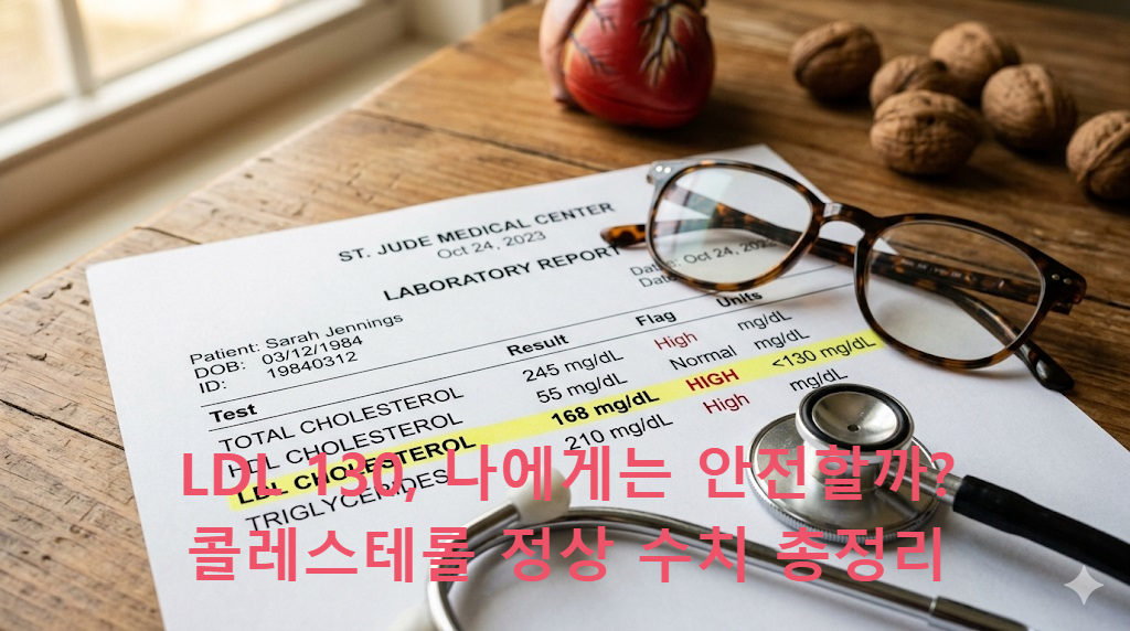 2026 콜레스테롤 수치 기준과 LDL 목표 수치를 확인하는 건강 검진 리포트