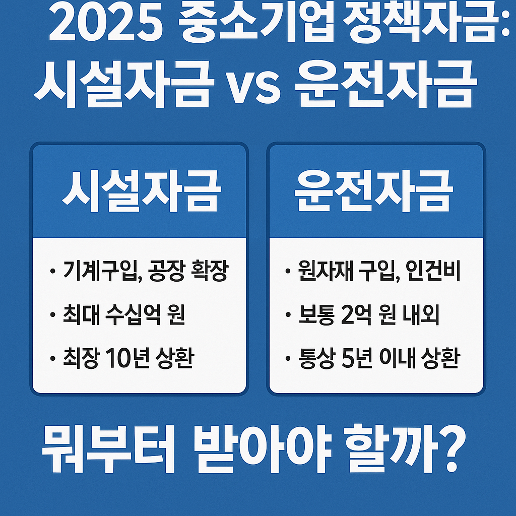 2025 정책자금 시설자금 vs 운전자금, 뭐부터받아야할까에 관한 사진 자료