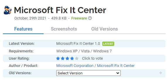 Microsoft-Fix-It-Center