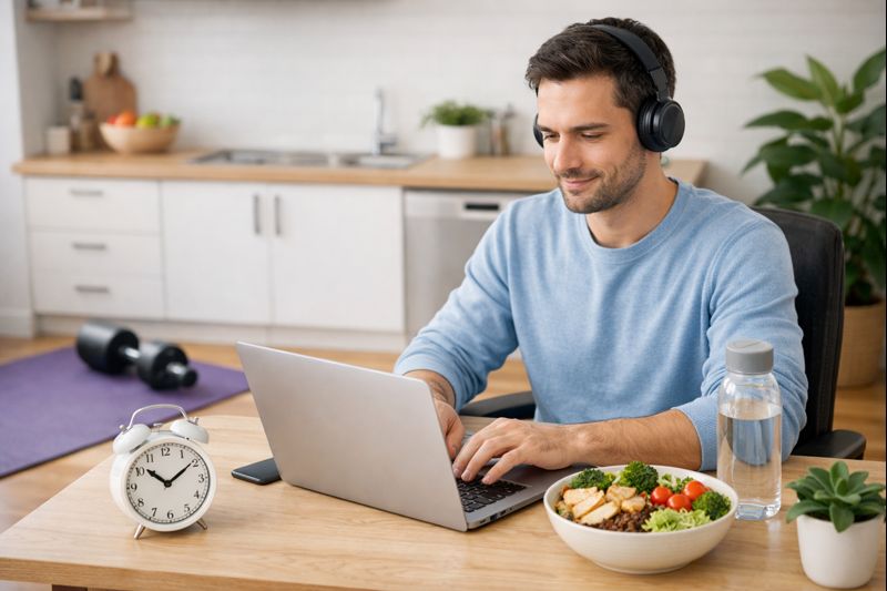 재택근무 환경에서 장기간 무너지기 쉬운 신체건강