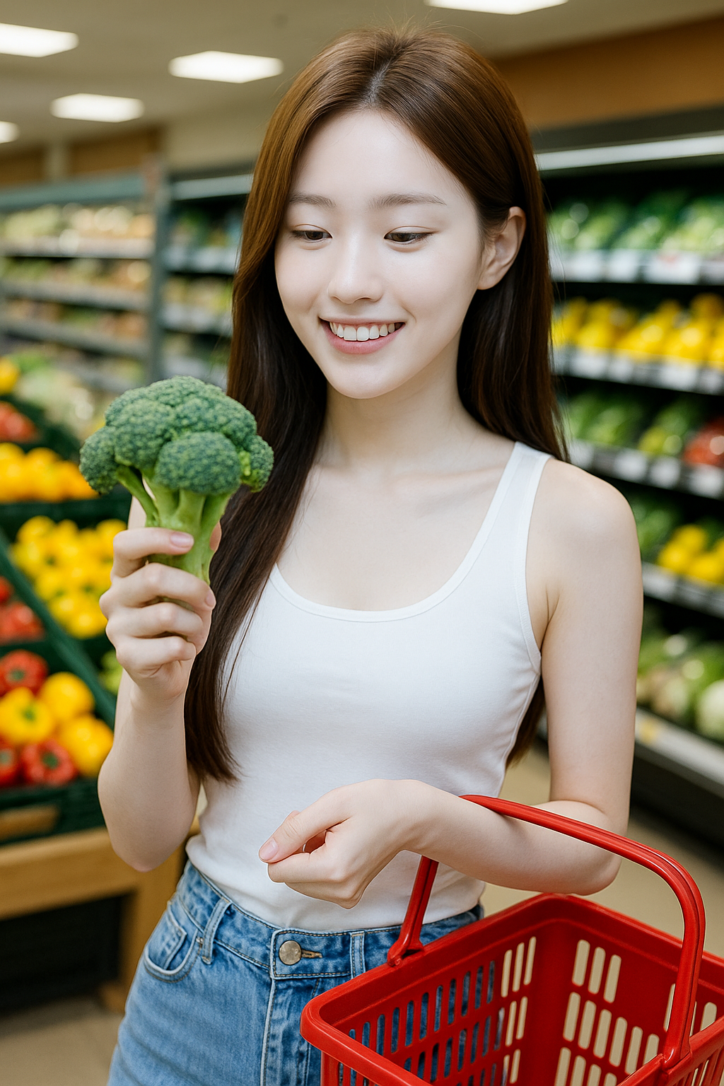 다이어트 전 건강한 식단을 준비하는 사람