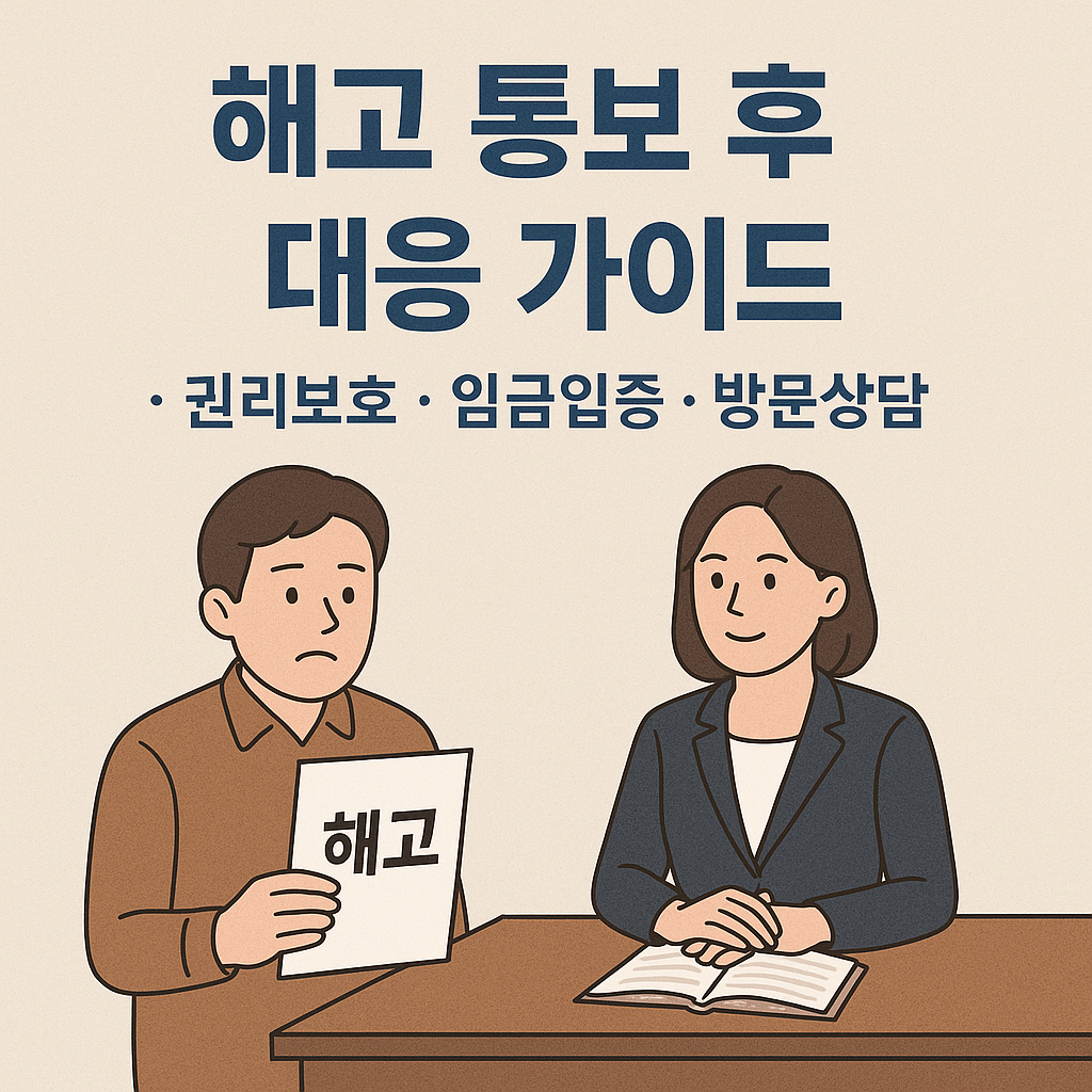 해고 통보 후 대응 가이드 (권리보호, 임금입증, 방문상담)