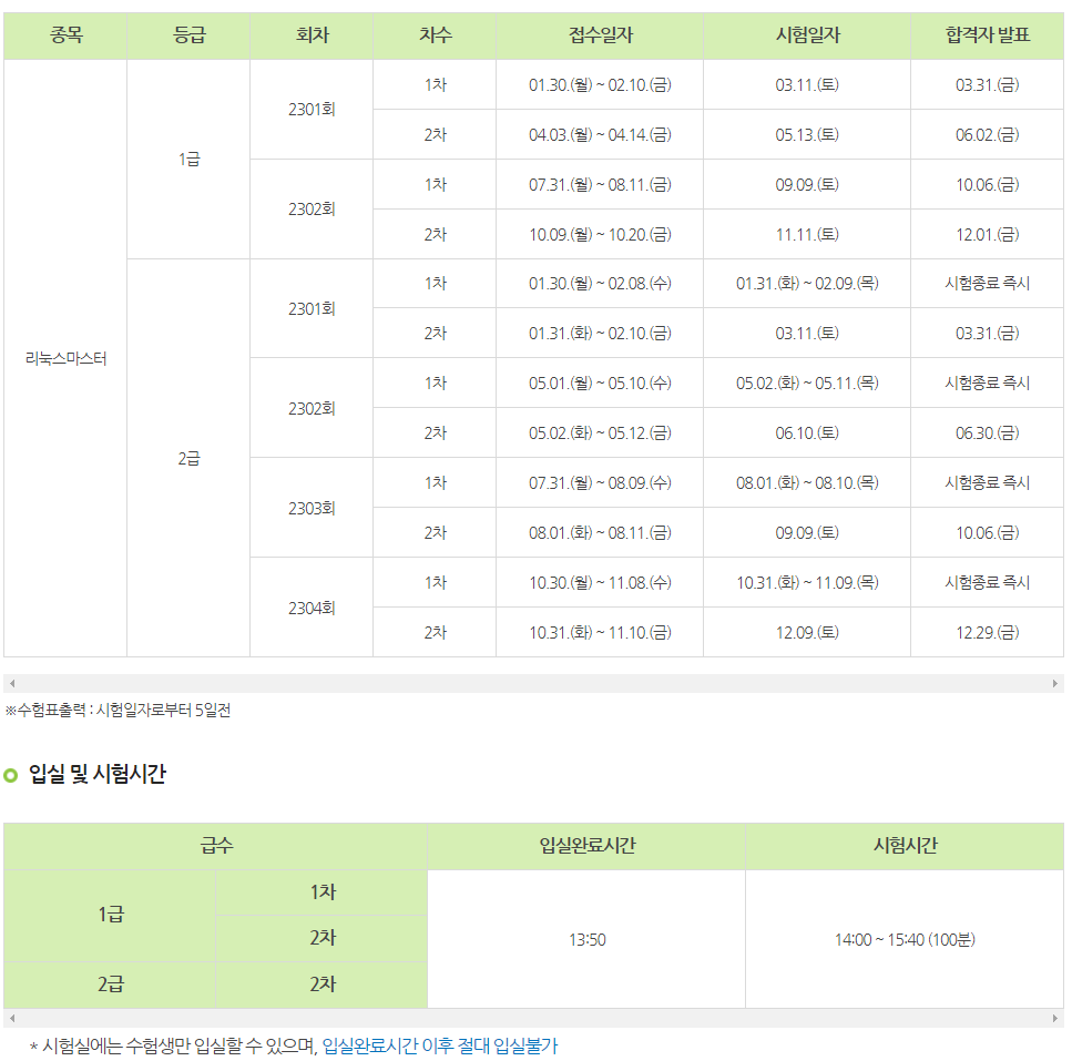 2023.자격증취득.초보.취업.리눅스마스터1급.소개.기출