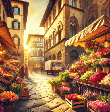 피렌체 플라워 마켓 사진