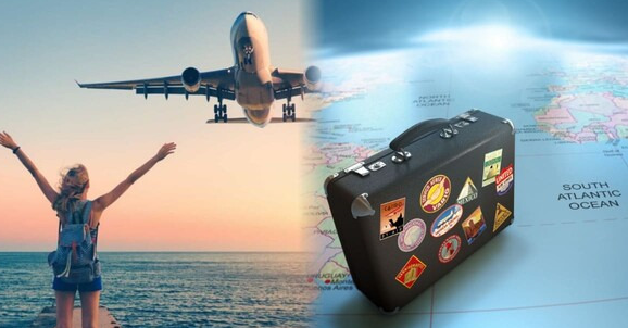 여행가방 & 비행기 사진