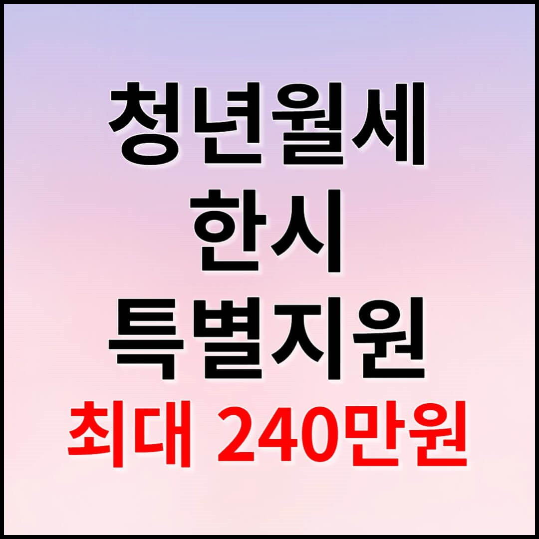 청년월세 지원금