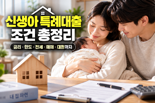 신생아 특례대출 조건 총정리｜금리&middot;한도&middot;전세&middot;매매&middot;대환까지