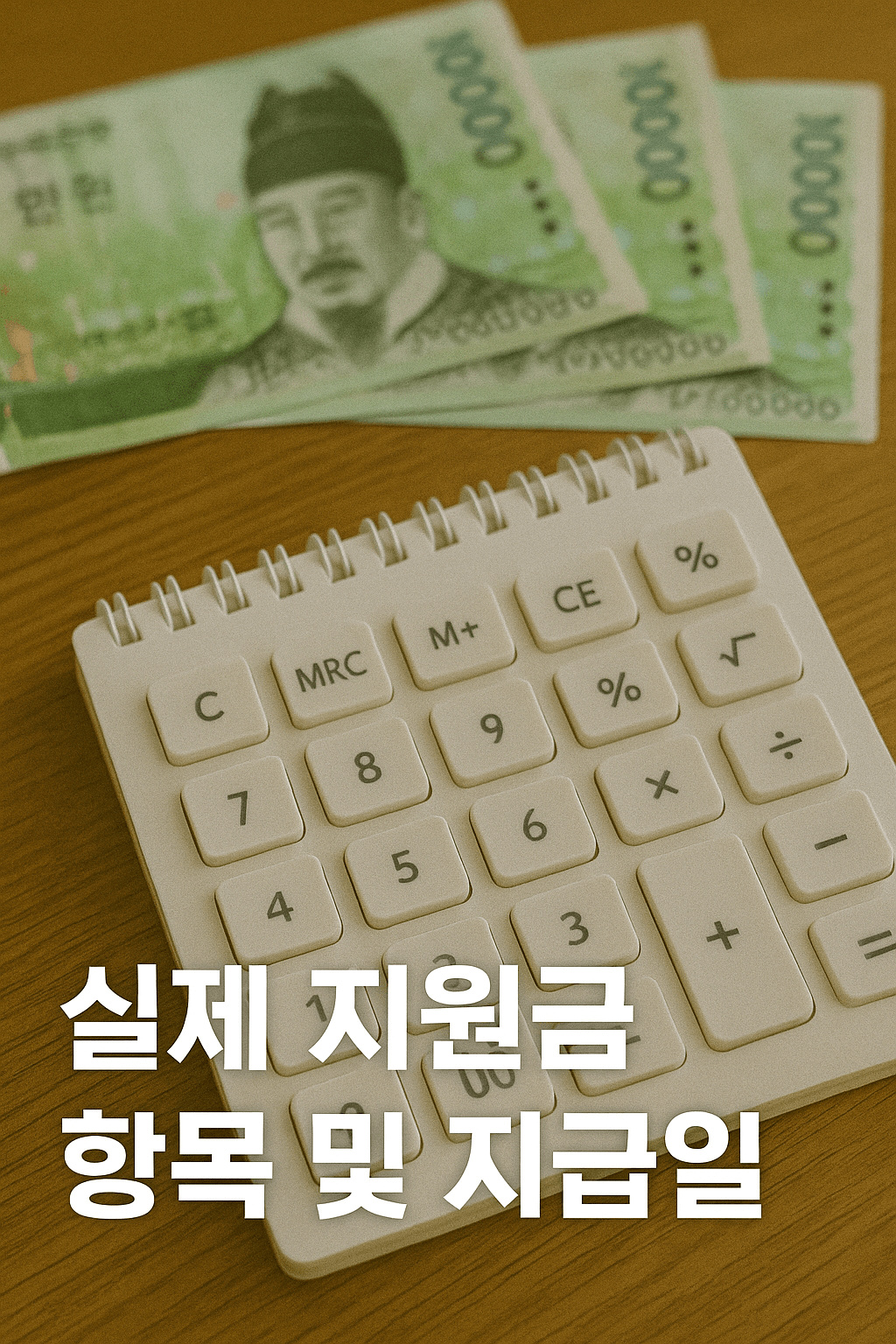 실제 지원금 항목 및 지급일