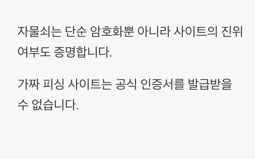 진짜 은행 맞아? '신분증' 역할을 하는 SSL/TLS 인증서