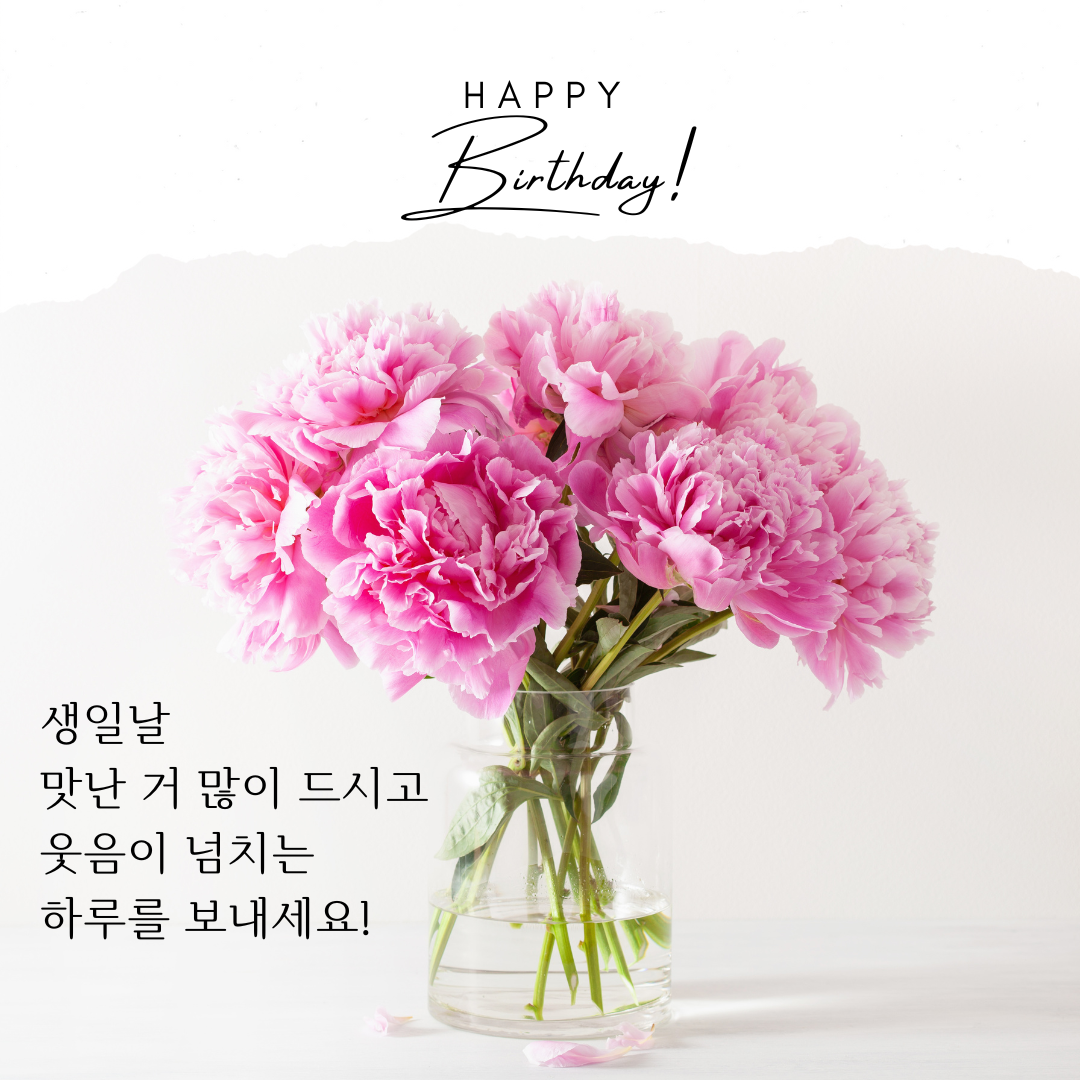 .생일 축하 메세지 꽃다말 이미지 모음