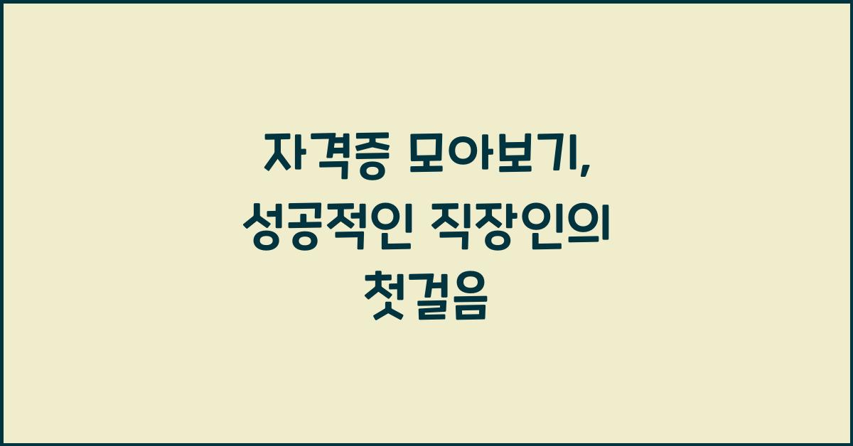 자격증 모아보기