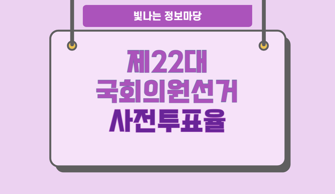 제22대 국회의원선거 사전투표율