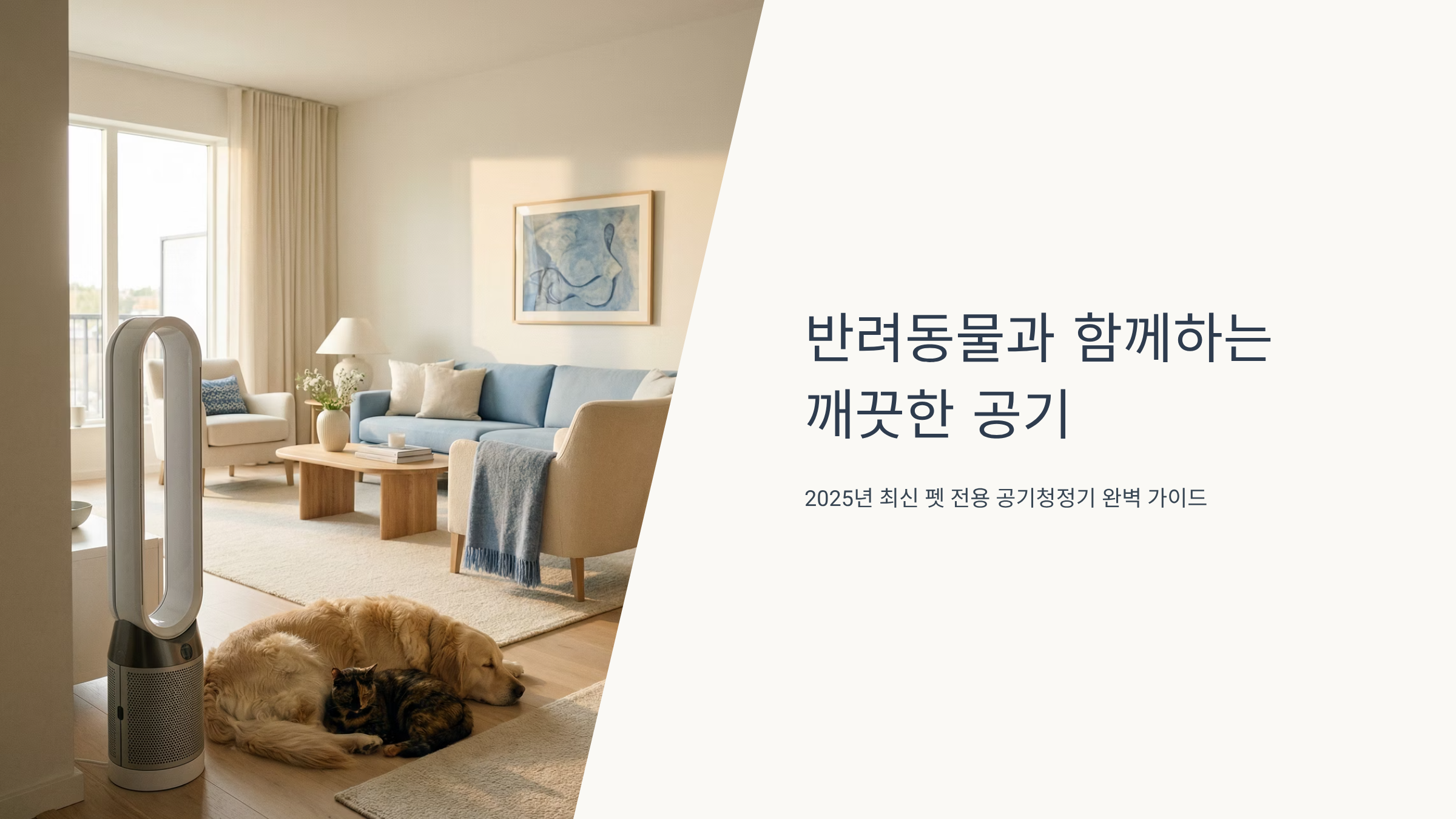 반려동물 털날림과 냄새 해결하는 공기청정기 선택법