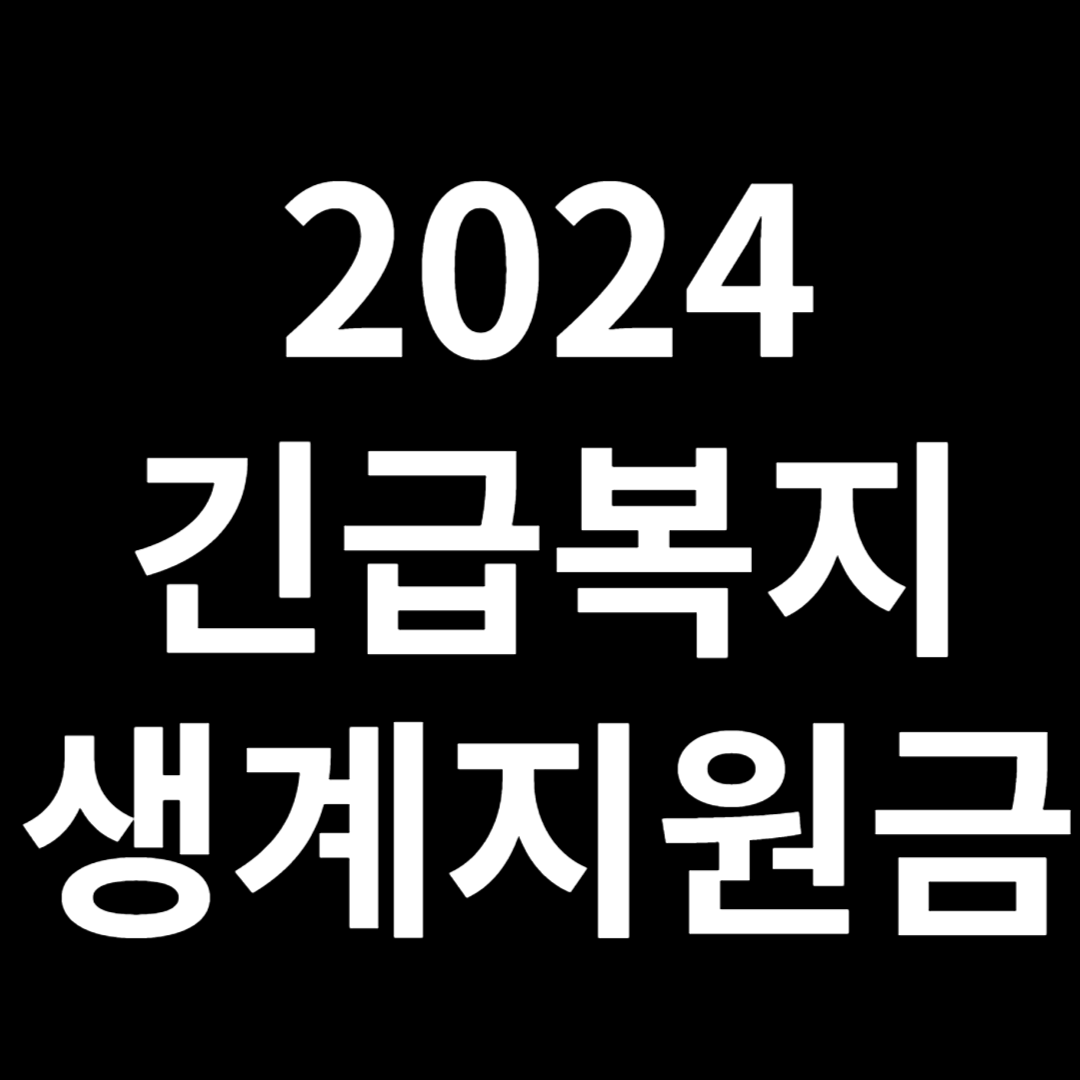 2024년 긴급복지 생계지원금