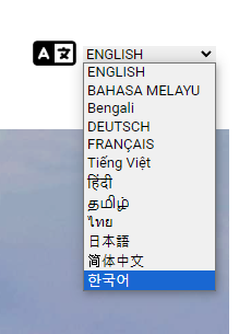 언어 설정