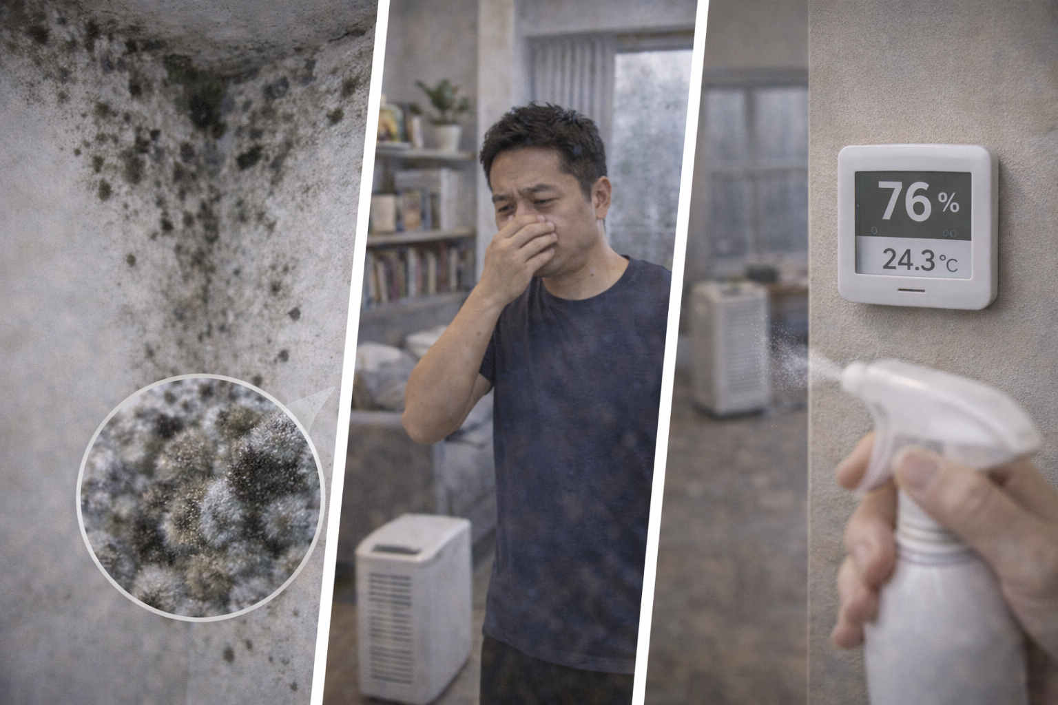 곰팡이 발생 원인과 예방법(곰팡이,실내,습도)관련 사진