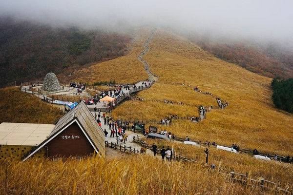 신불산 등산코스 지도