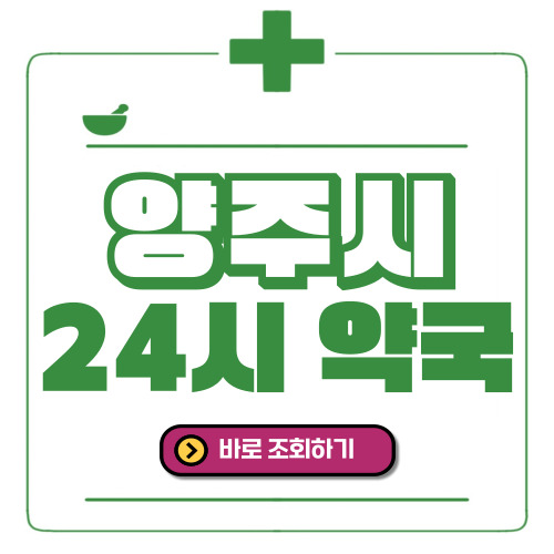 양주시 24시간 일요일(휴일) 운영 약국