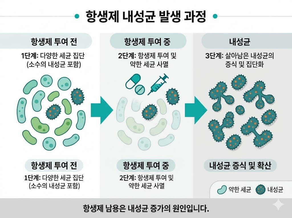 항생제 내성균 발생과정 섬네일