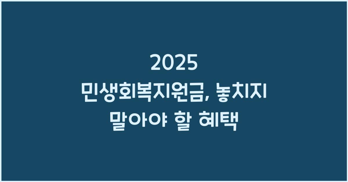 2025 민생회복지원금