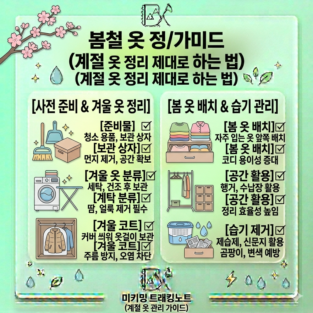 봄철 옷 정리 방법 (계절 옷 정리 제대로 하는 법)