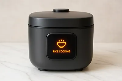 병아리콩 전기밥솥으로 밥하는 모습