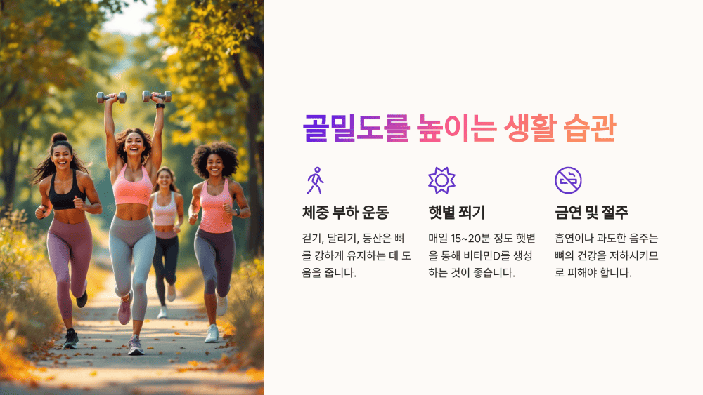 골밀도를 높이는 생활 습관