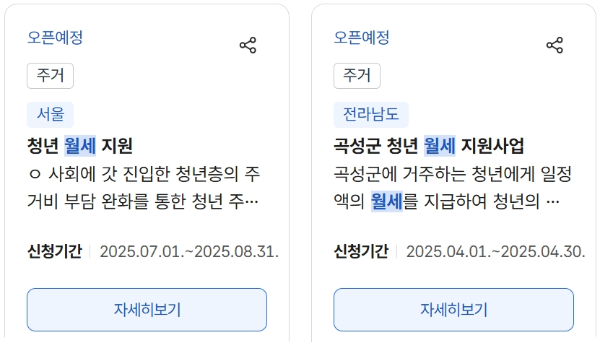청년 월세 지원금