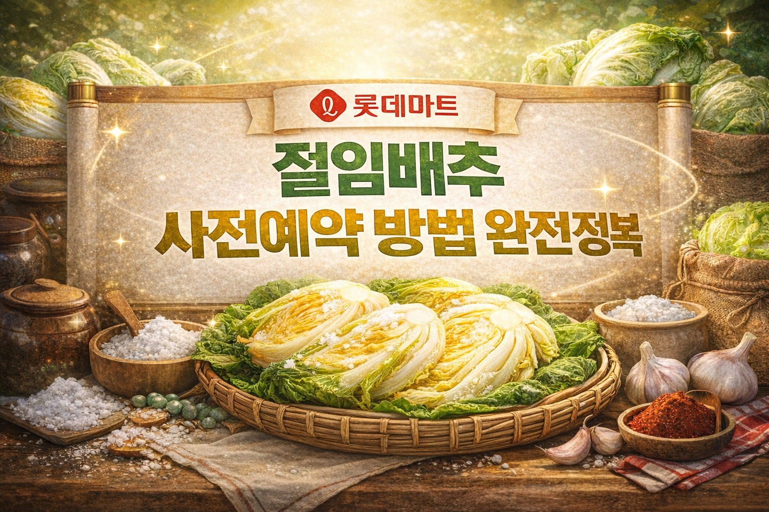 롯데마트 절임배추 사전예약 방법 완전정복