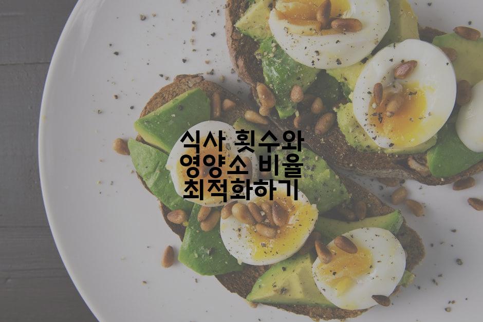 식사 횟수와 영양소 비율 최적화하기