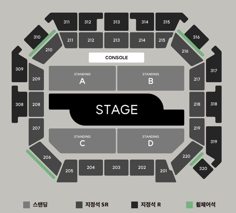 백예린 콘서트 인천 좌석 배치도