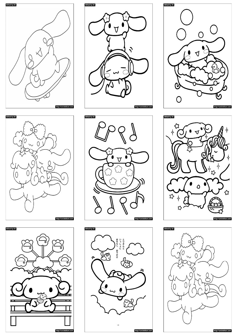 시나모롤 색칠공부 산리오 도안