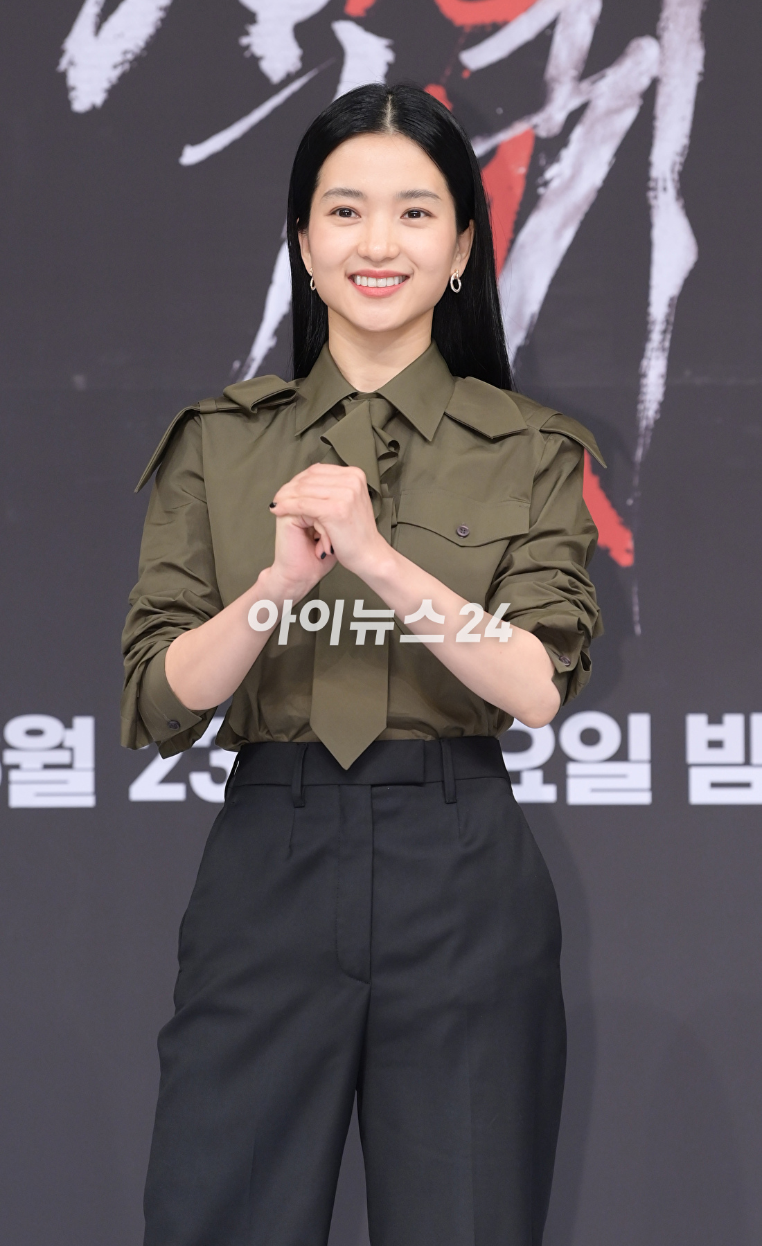 배우 김태리가 23일 오후 서울 양천구 목동 SBS홀에서 진행된 SBS 새 금토드라마 '악귀' 제작발표회에 참석하고 있다. [사진=정소희 기자]