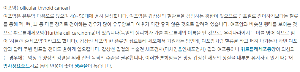 여포암 (FOllicular Carcinoma)