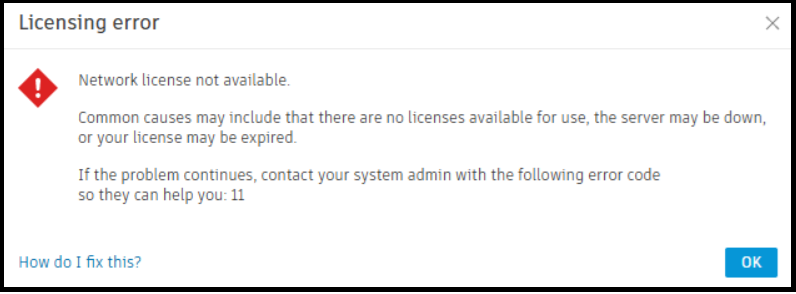 Autodesk Network License Not Available 오류 해결 Error -8.544.0 원인 정리