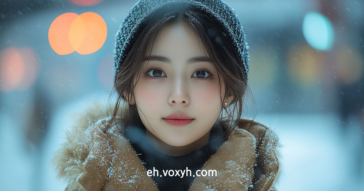 패딩 옷을 입고 있는 여성