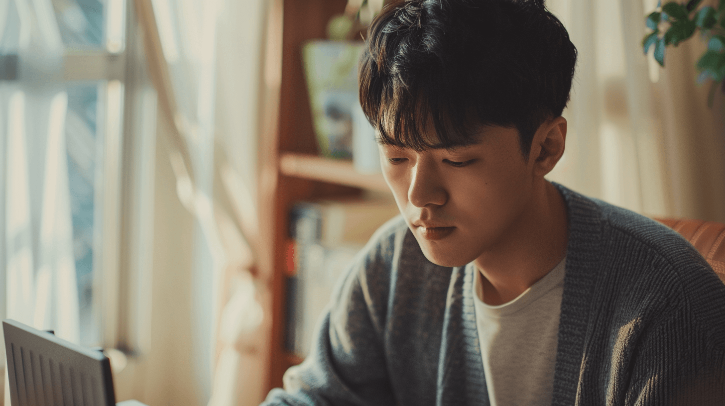 바둑에-집중하고-있는-남자