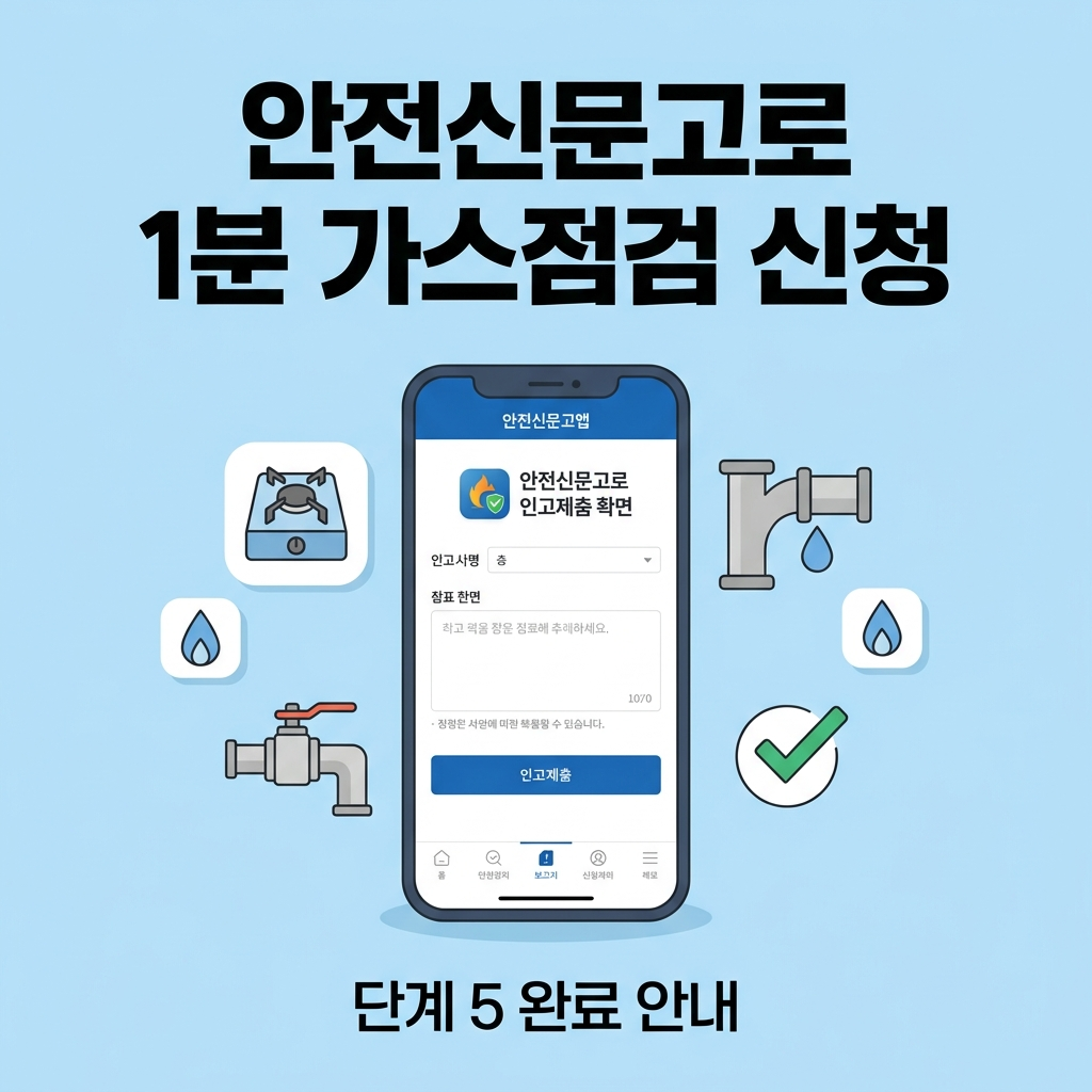 안전신문고 앱 가스점검 신청 방법 안내